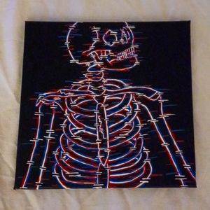 Skeleton - Glitch Effect - Painting